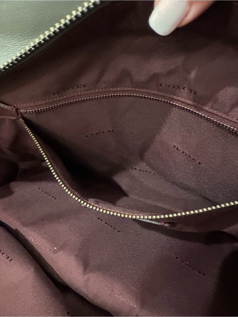 Authentic Coach Gray Suede Leather Satchel with Top Handles and Shoulder Strap - Picture 16 of 16
